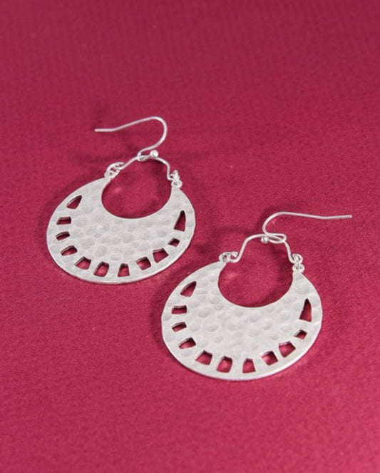 Hammered Silver Earrings