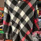 Buffalo check poncho