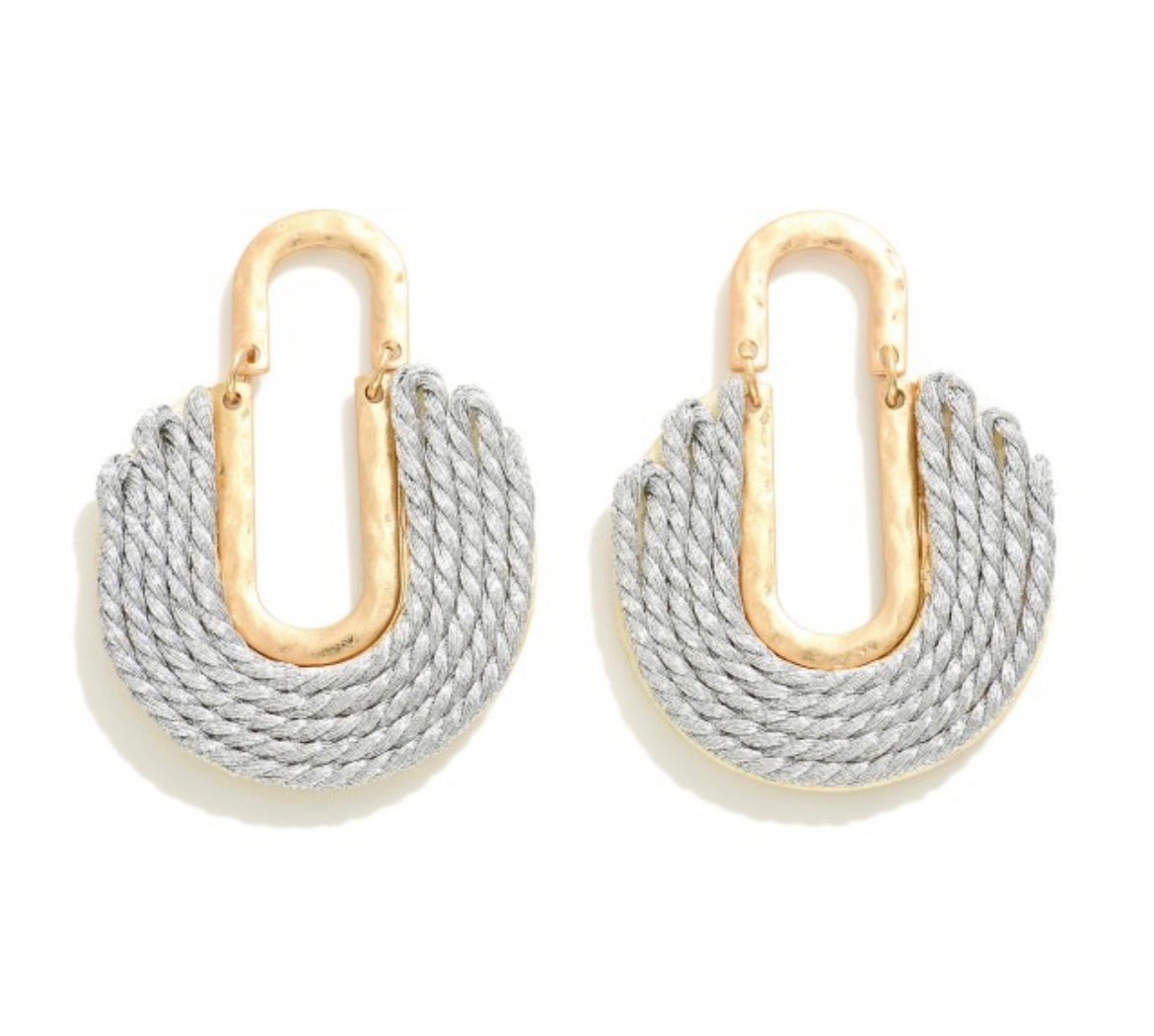 Rope and Gold Earrings