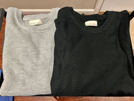 Go To Sweater on gray or black