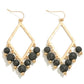 Black and Gold Bead Earrings