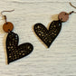 Leather Hearts in cream or black