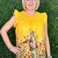 Bright Bouquet top in yellow or blue