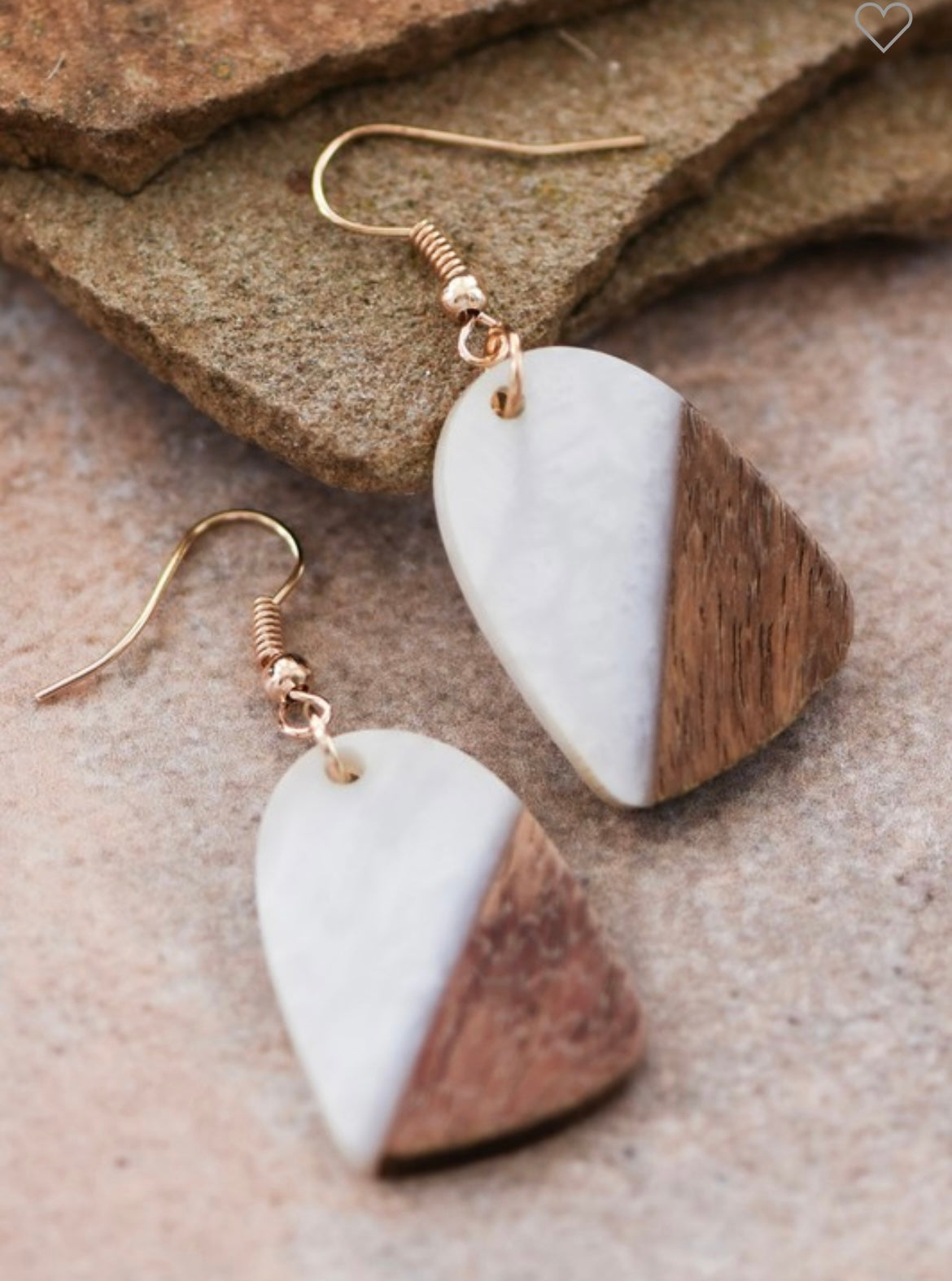 Wood and Ivory Earrings