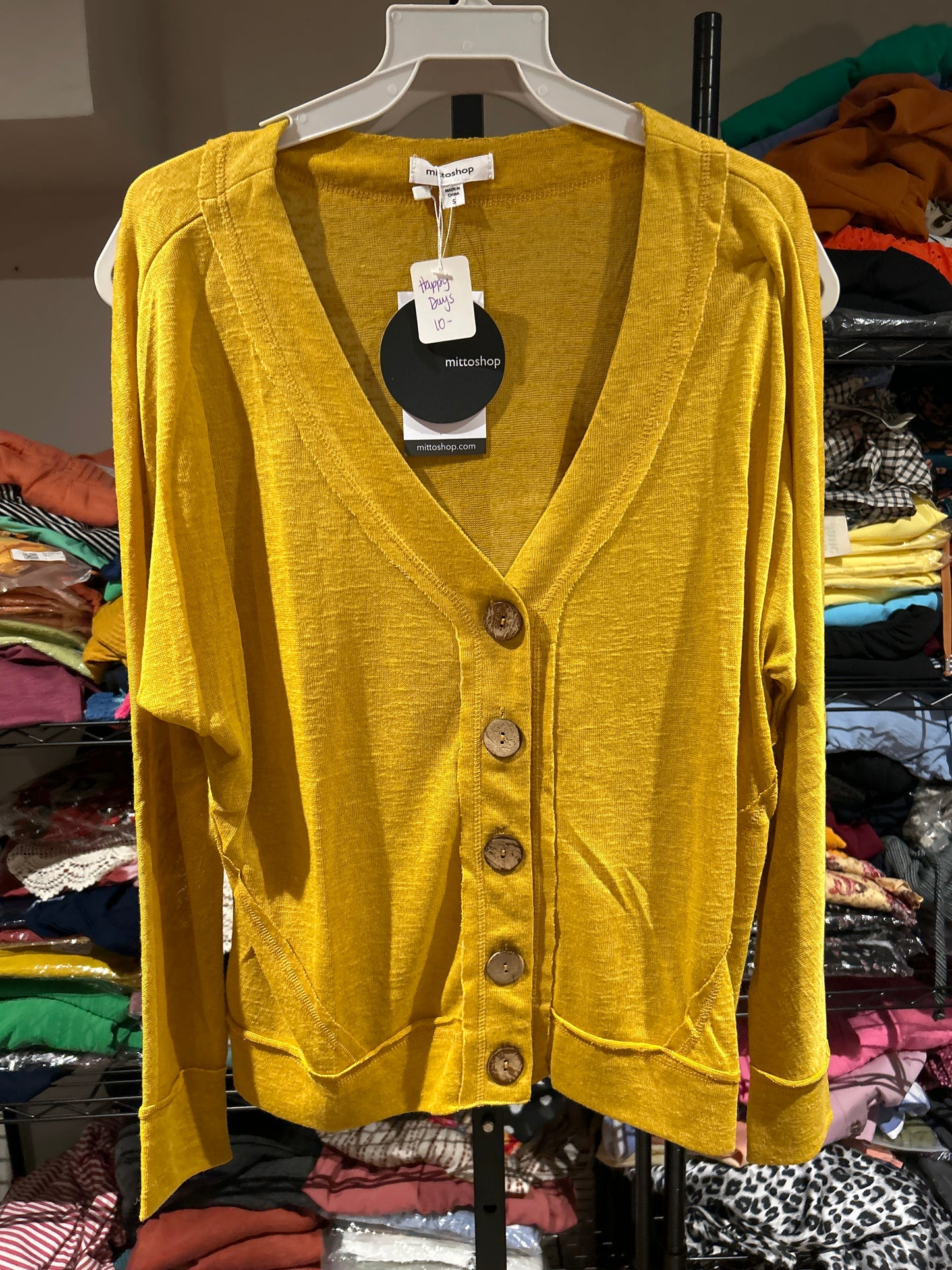 Mustard cardigan (last one) size S