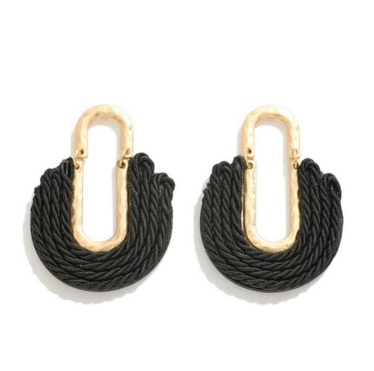 Rope and Gold Earrings