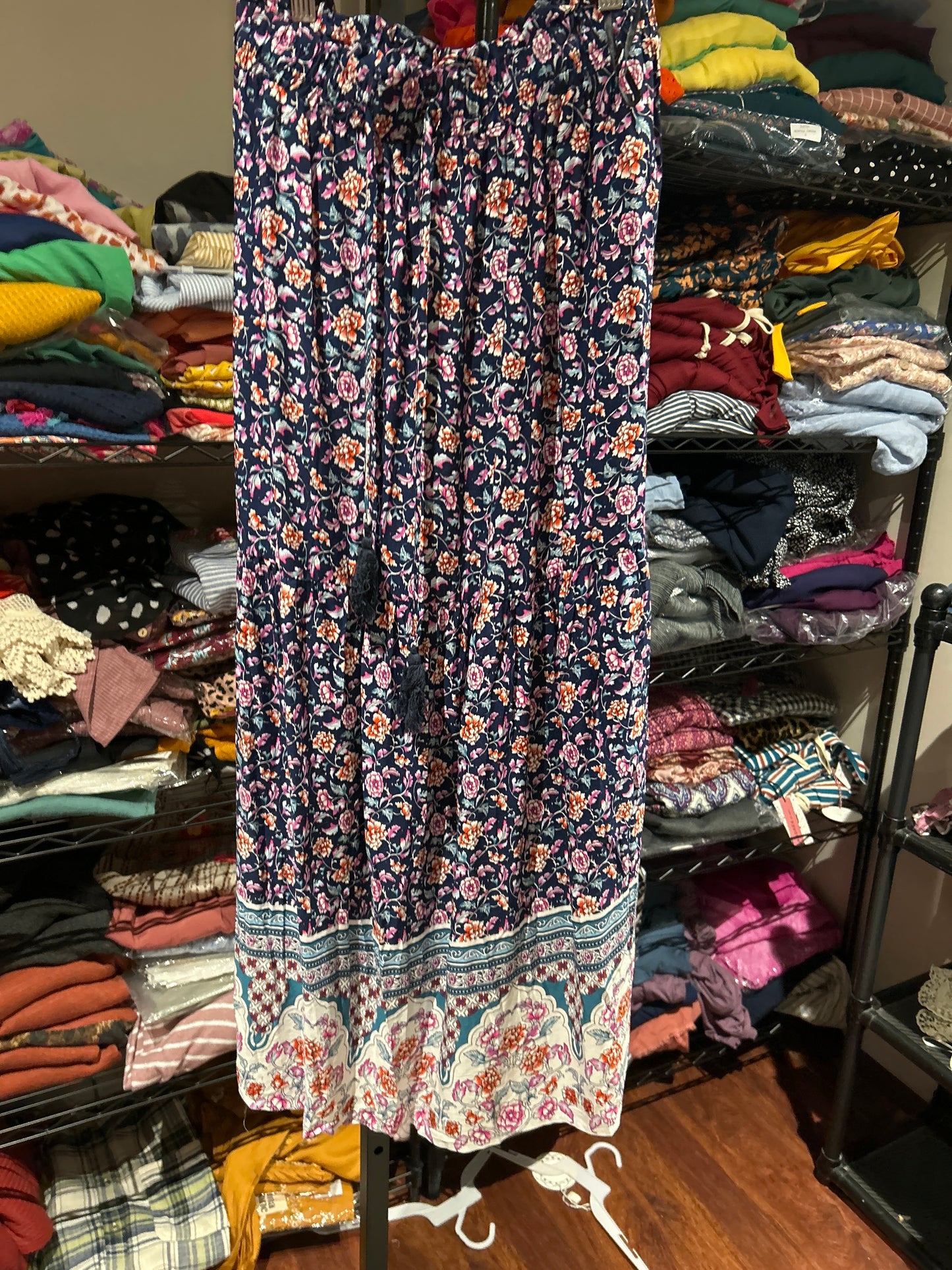 Navy floral maxi