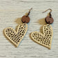 Leather Hearts in cream or black