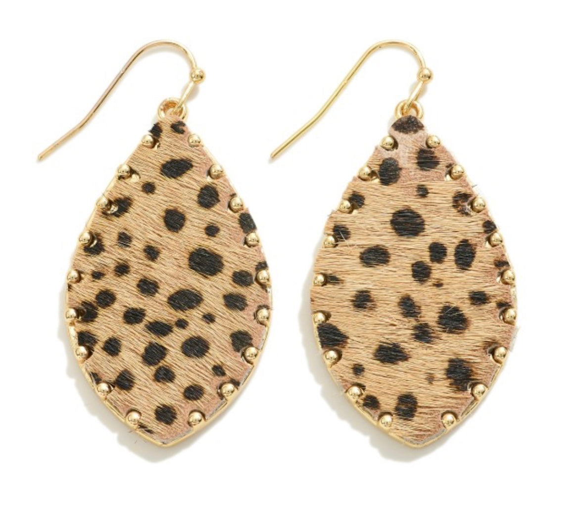 Animal print teardrop