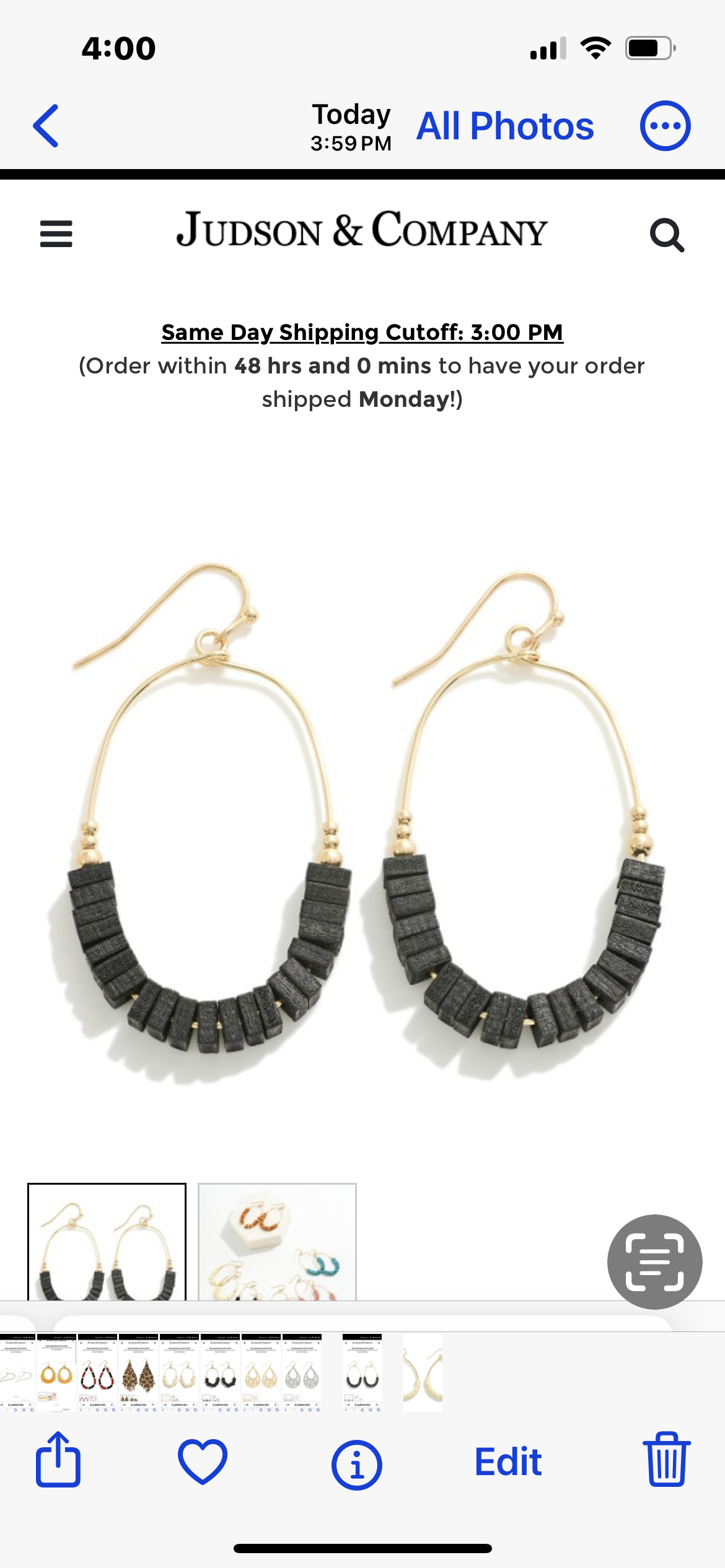 Black and Gold Dangles