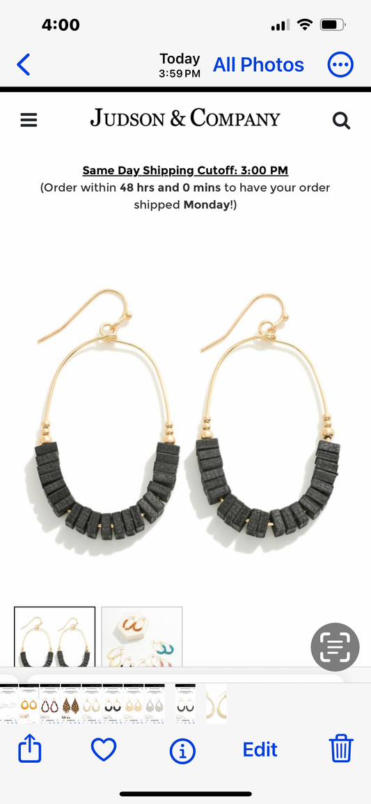 Black and Gold Dangles