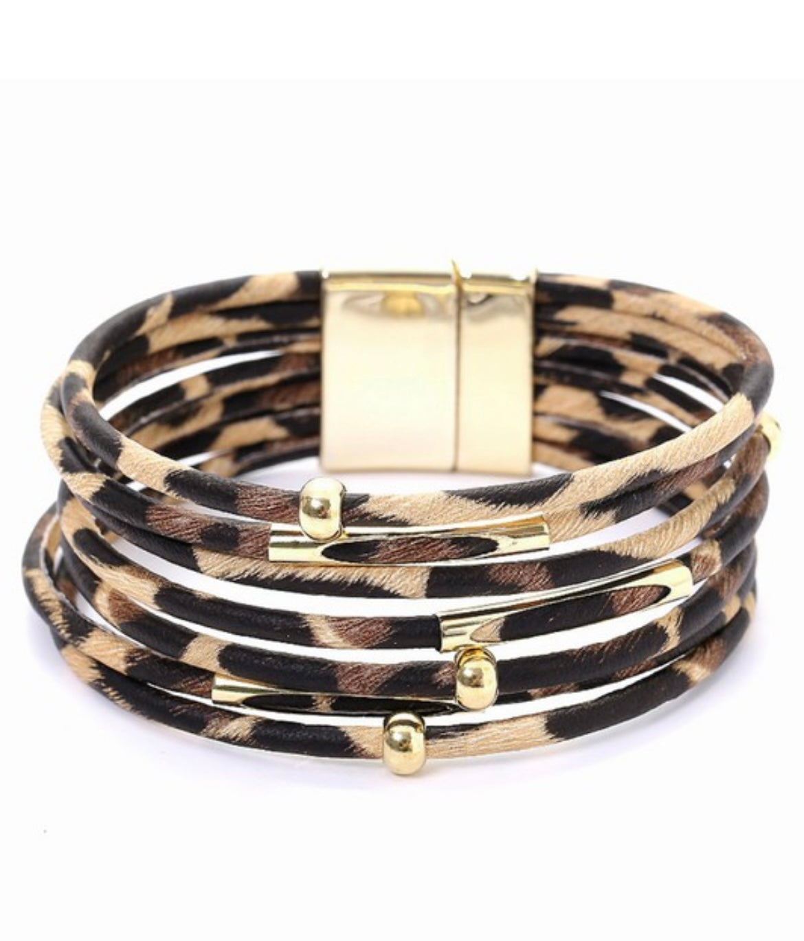 Animal Print and Bead bracelet