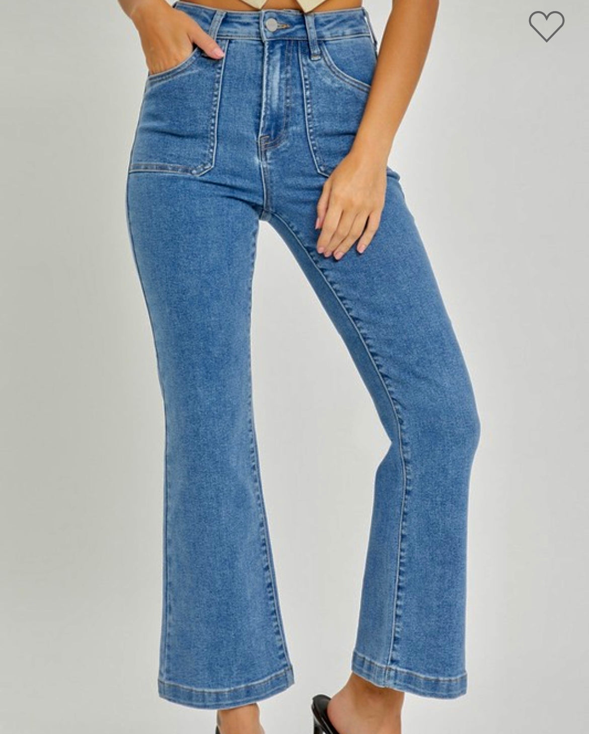 Risen Patch Pocket Flare Jeans