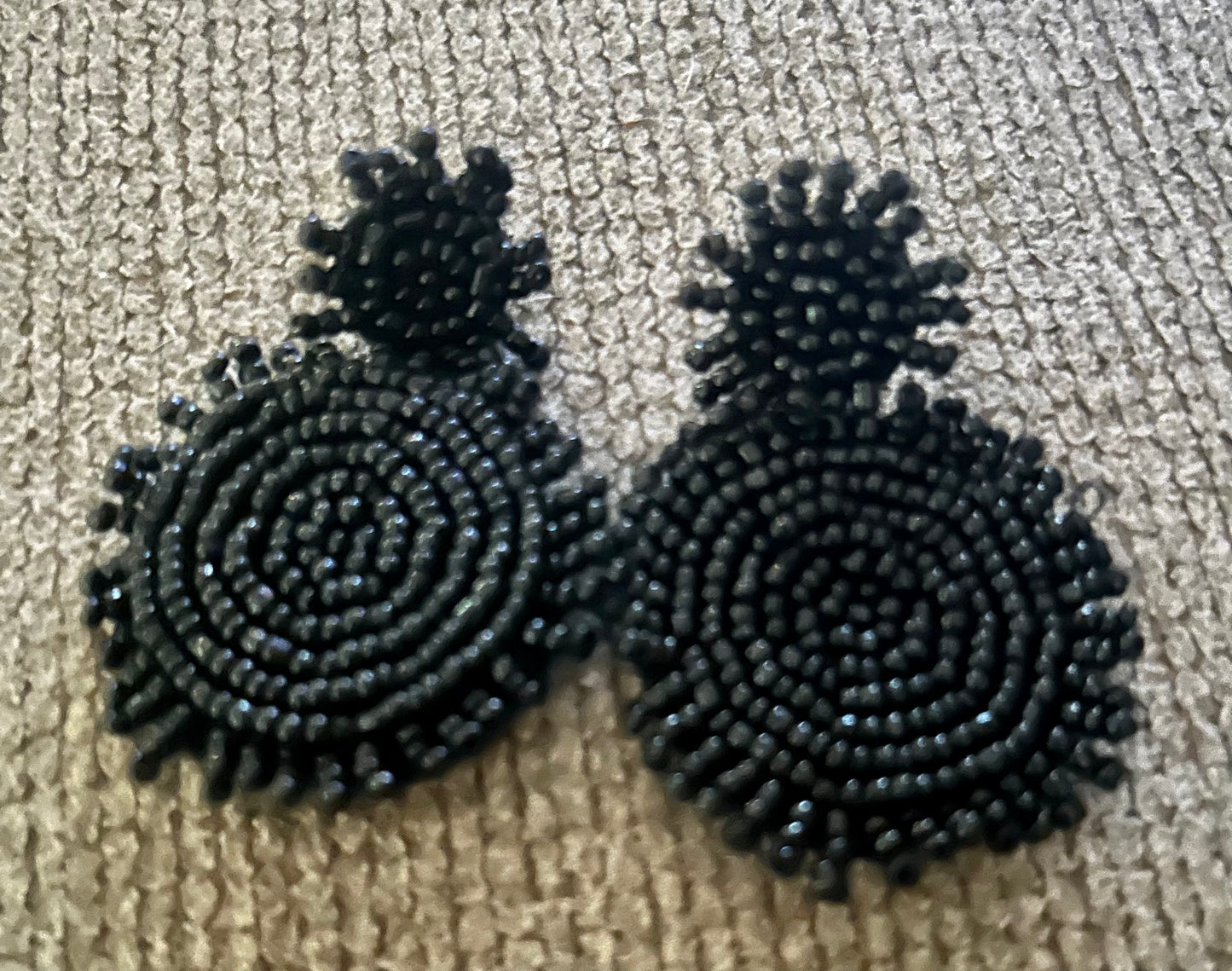 Seed Bead Circle Earrings