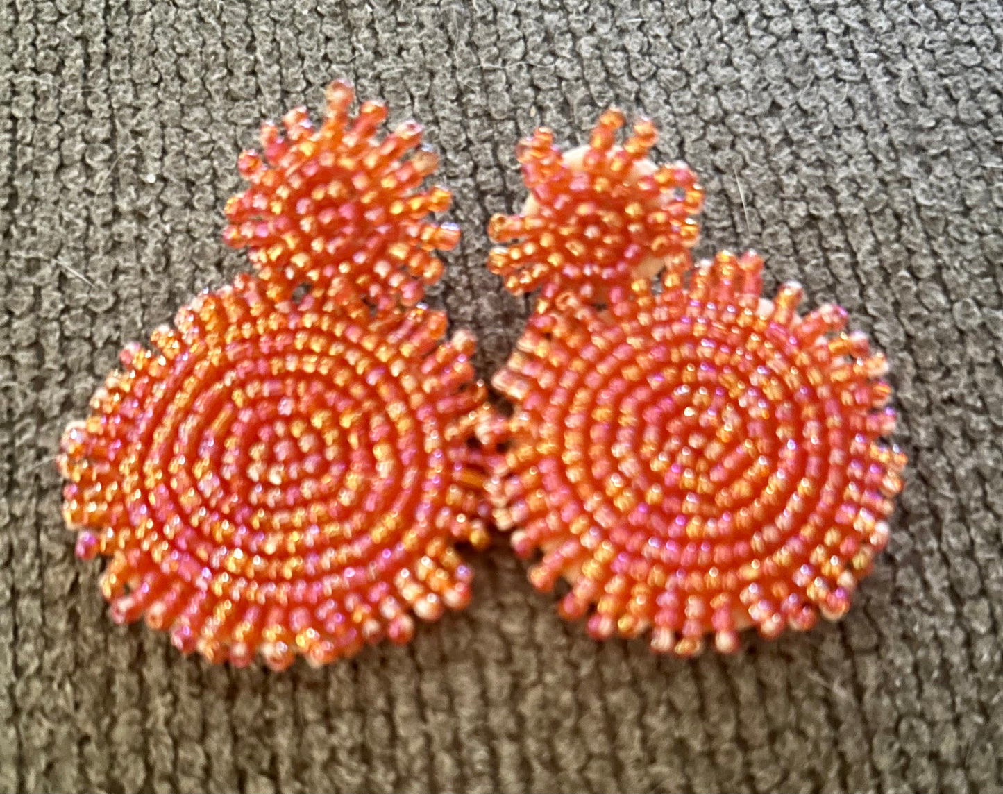 Seed Bead Circle Earrings