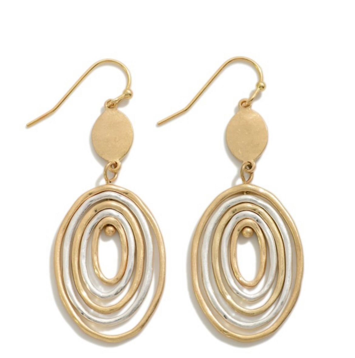 Oval dangle earrings