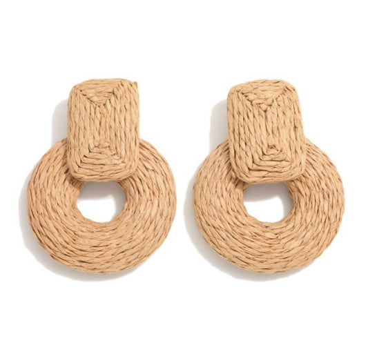 Raffia Knocker Earrings