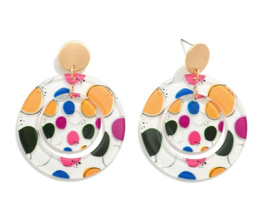 Acrylic Disc Earrings