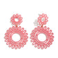 Pink Metal Earrings