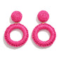 Pink Woven Earrings