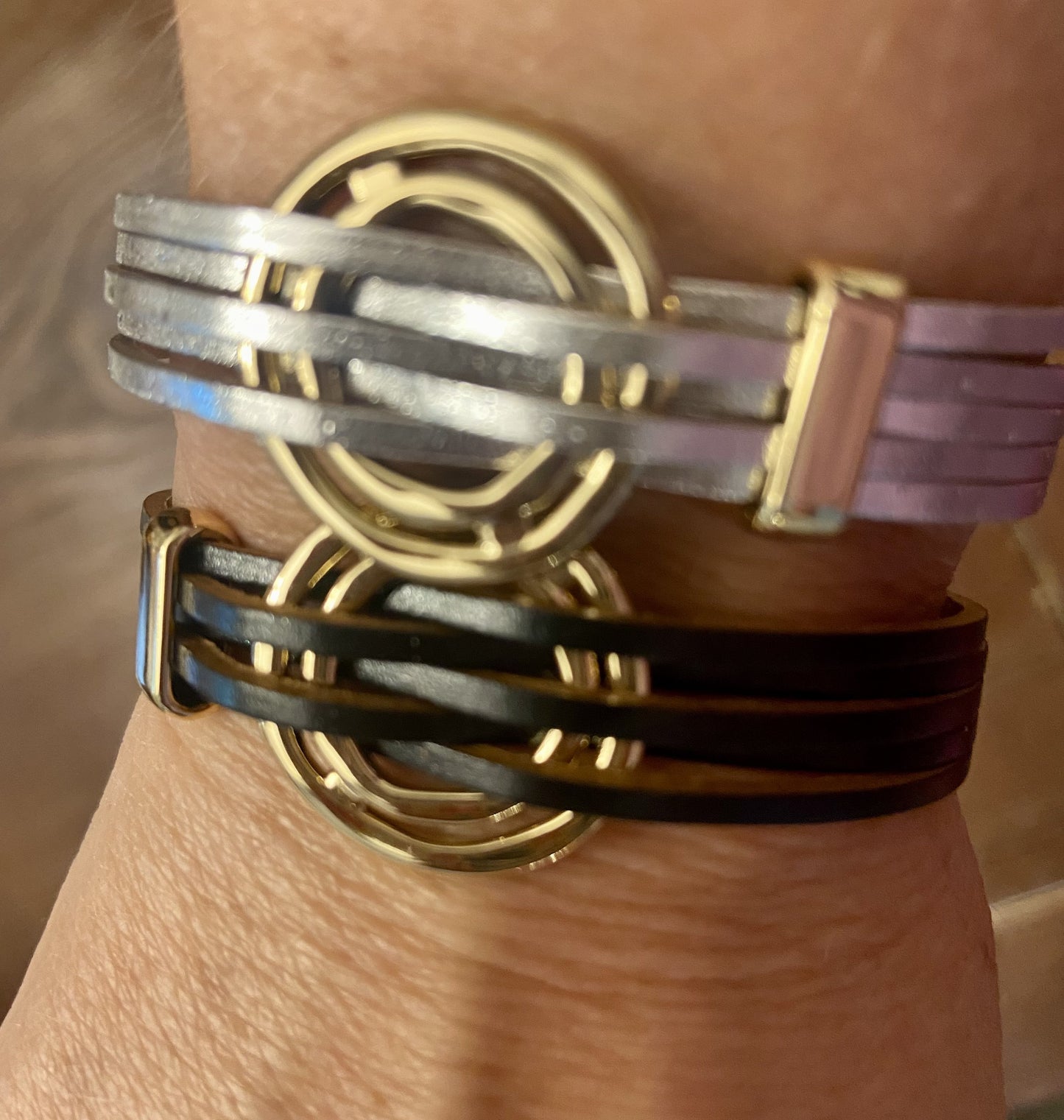 Leather and Metal Bracelets