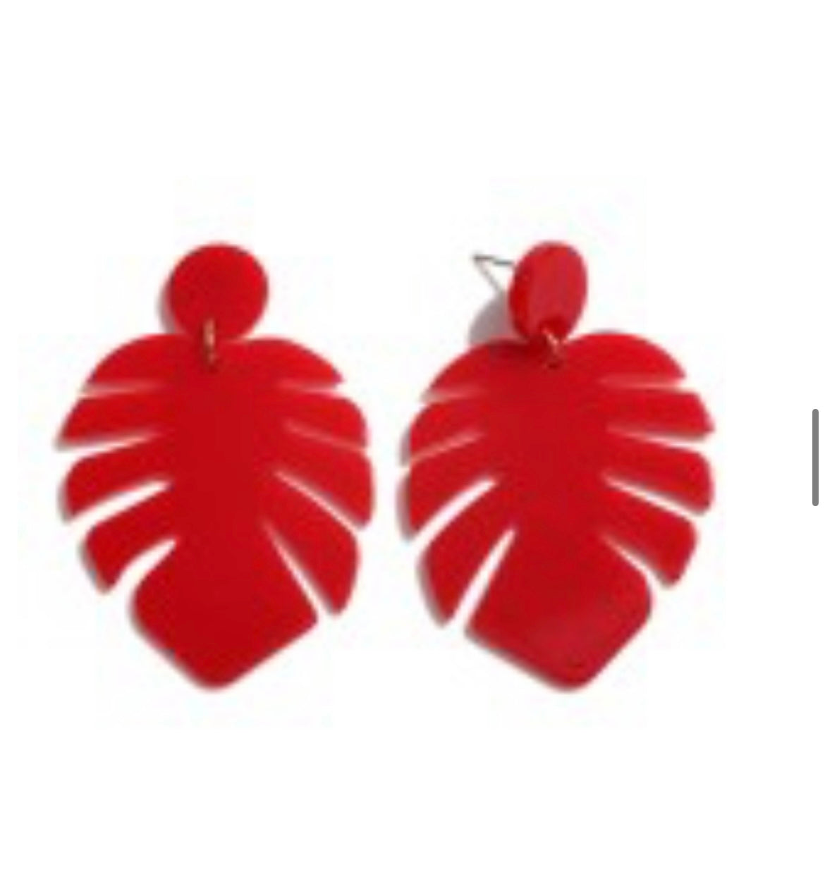 Red melamine earrings