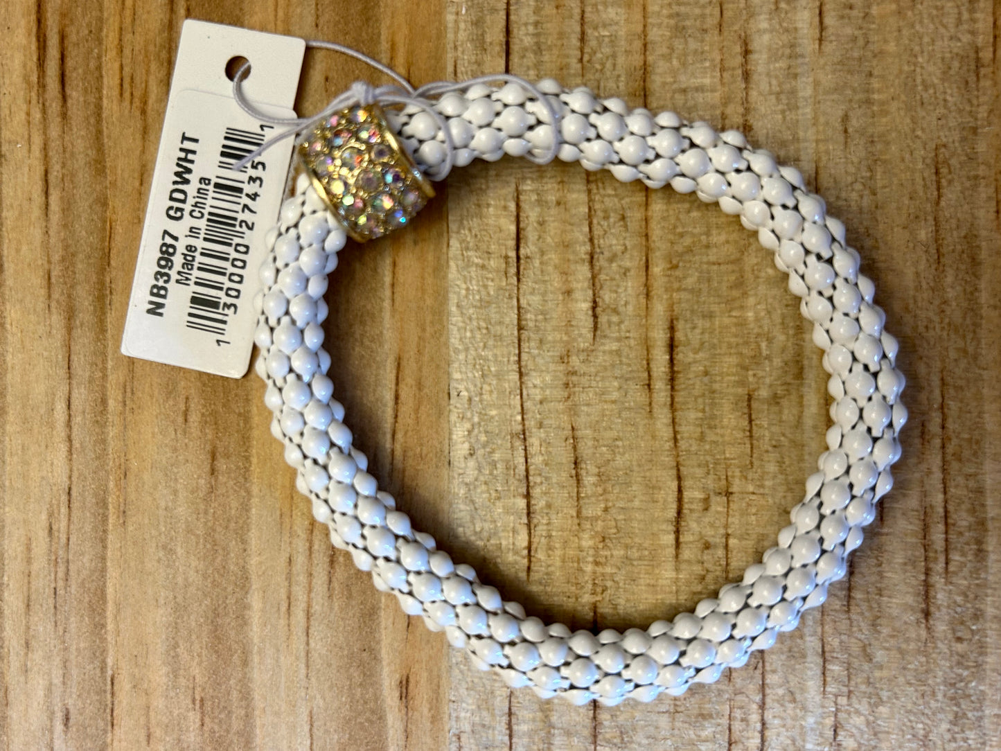 White Bead Bracelet