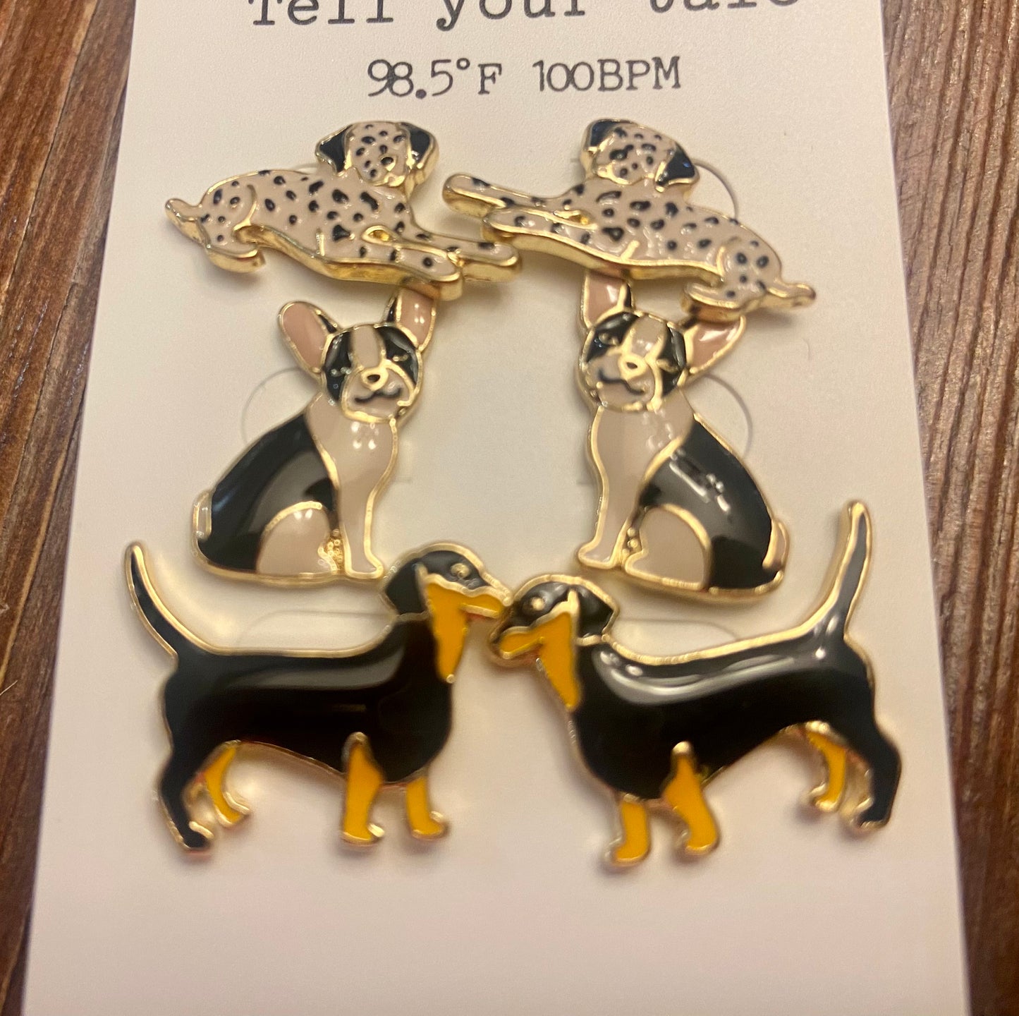 Dog earrings