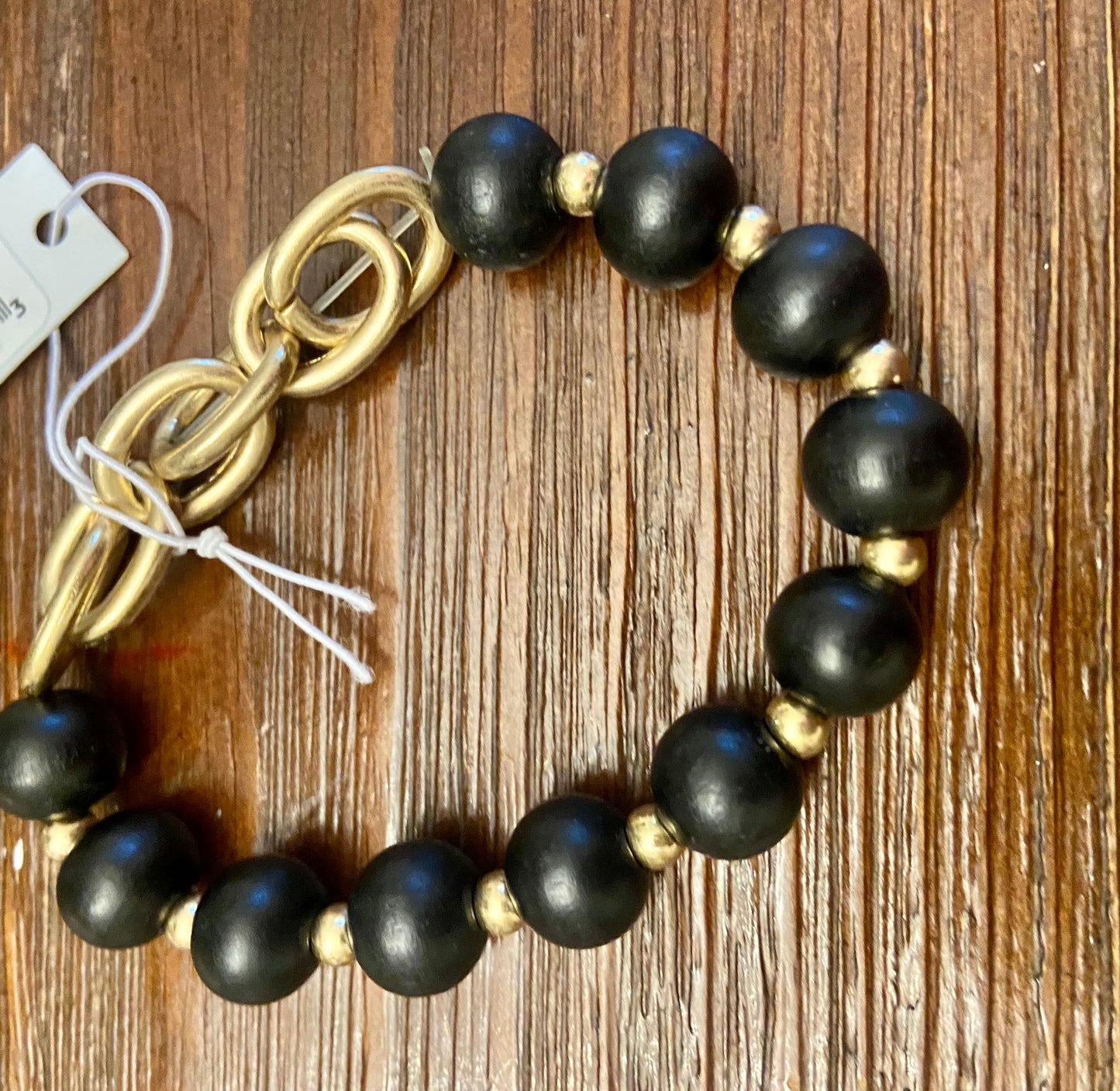 Wooden Bracelet in Black or Gray