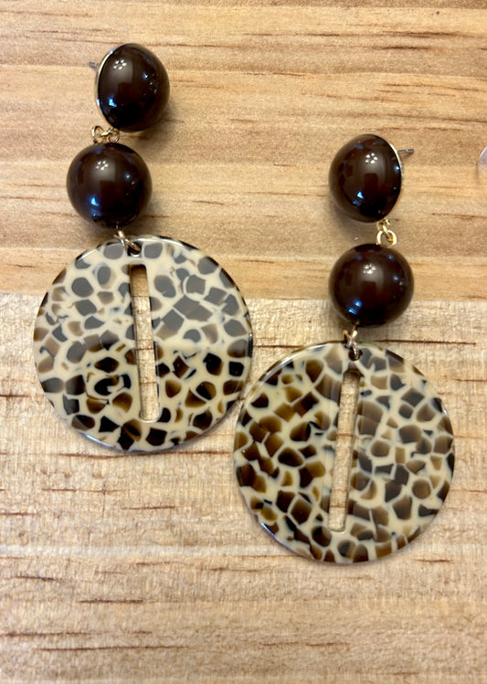 Animal Print Resin Earrings