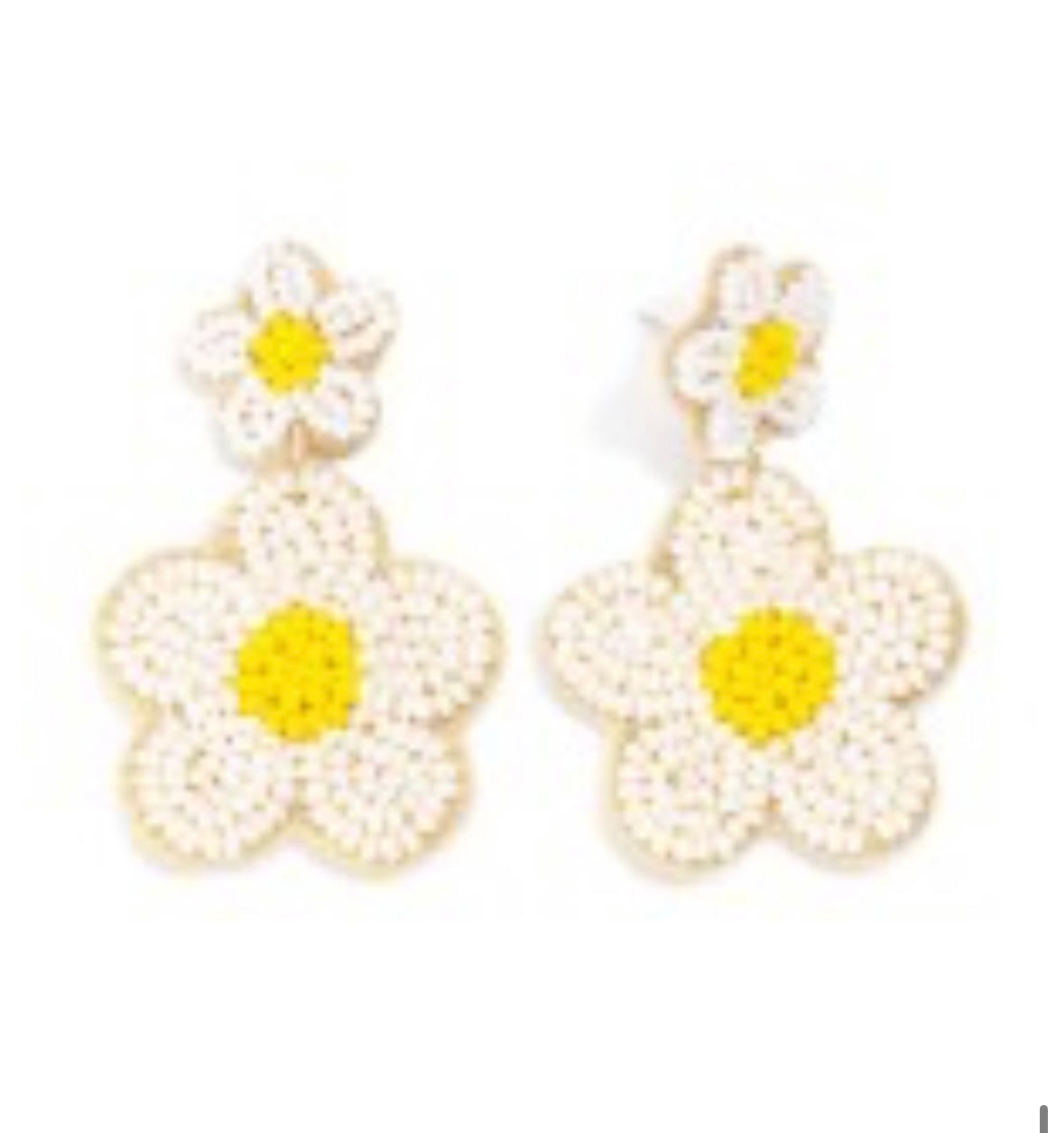 Daisy Seed Bead Earrings