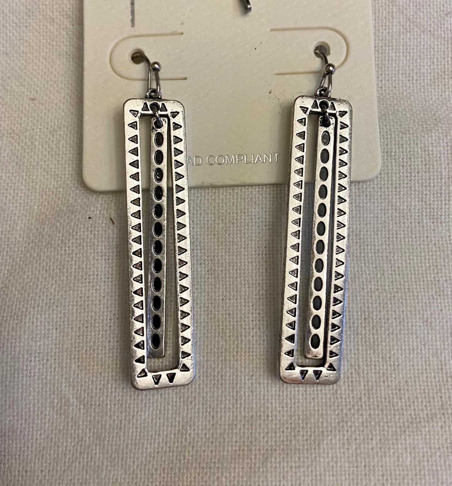 Silver artisan earrings