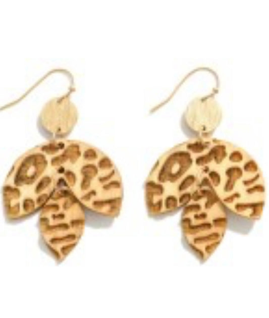 Spotted Leaf earrings