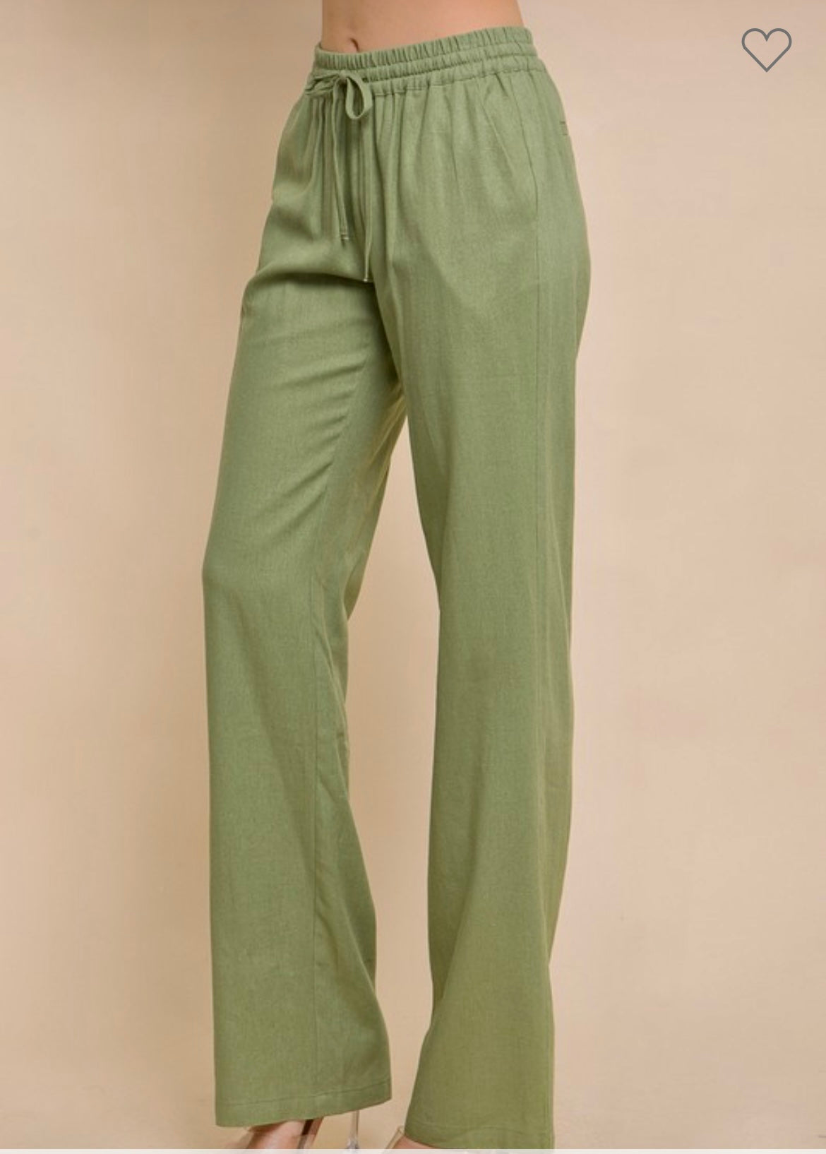 Light Olive Linen Blend pants