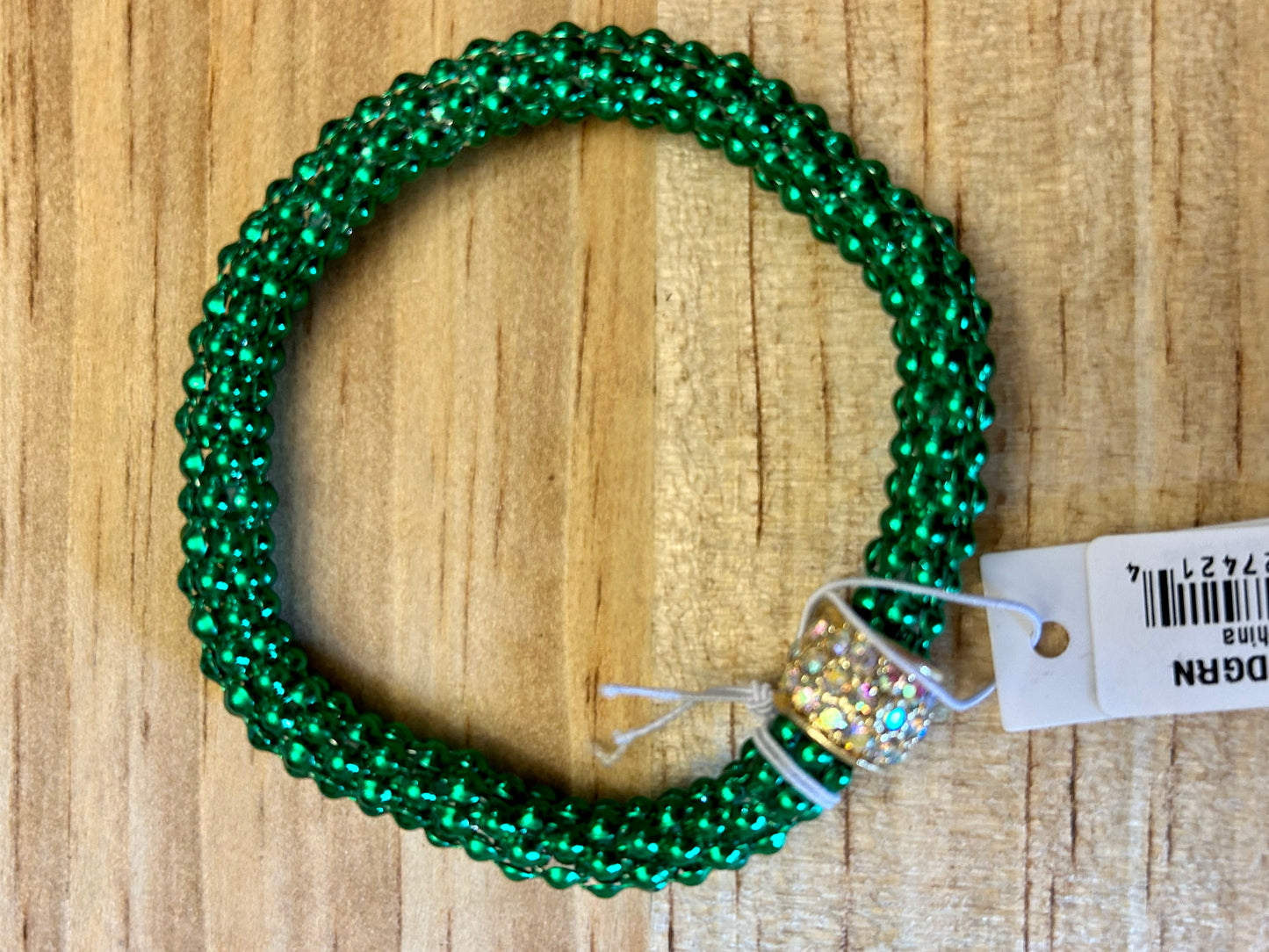 Green bead bracelet