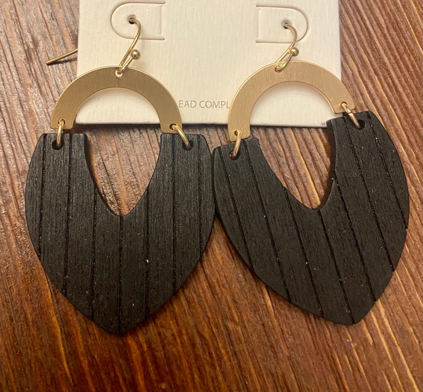 Wooden Stripe Earrings