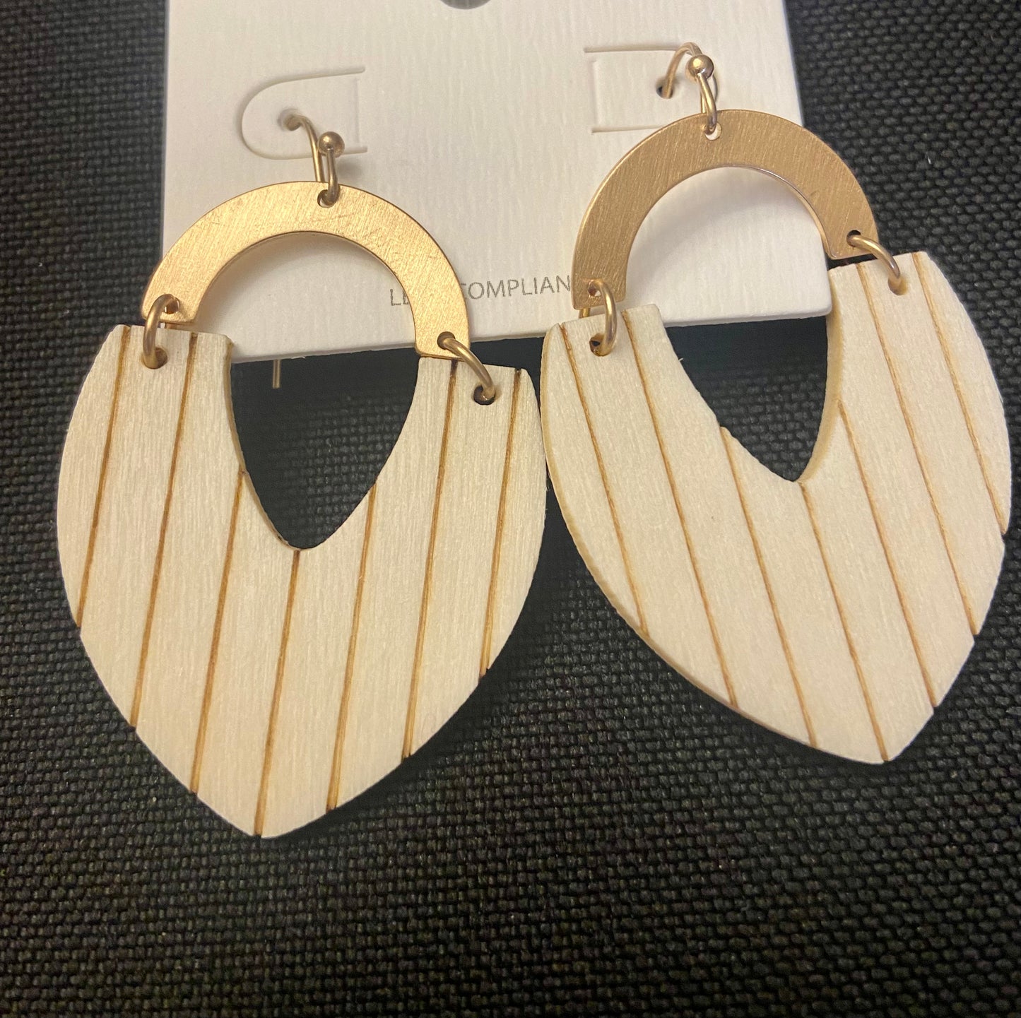 Wooden Stripe Earrings